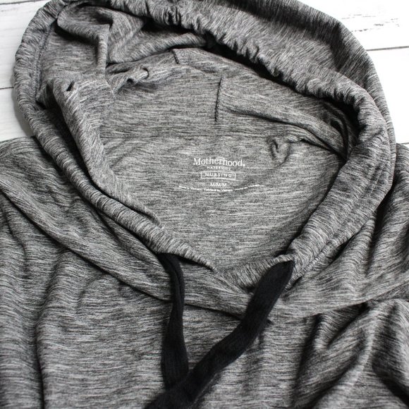 Motherhood Women's Maternity Nursing Athletic Top Size M Gray Hooded - Picture 6 of 7